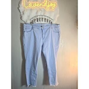 Plus Mid Rise Skinny Jeans 24WR Light Wash Blue Denim Casual  Stretchy School